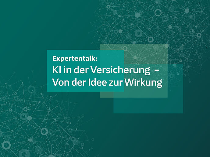 Keyvisual des Expertentalks KI in der Versicherung