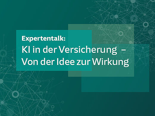 Keyvisual des Expertentalks KI in der Versicherung