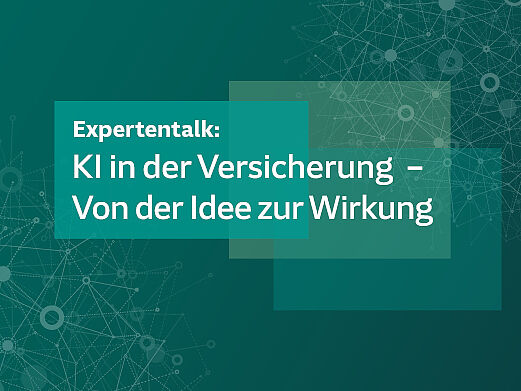Keyvisual des Expertentalks KI in der Versicherung