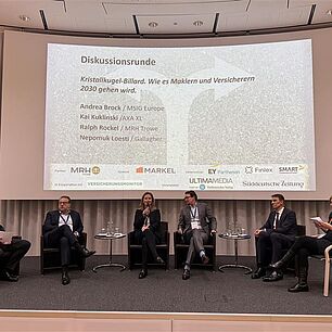 Diskussionsrunde @ 5. SZ Großmakler-Dinner | Diskussionsrunde Kristallkugel-Billard. Wie es Maklern und Versicherern 2030 gehen wird. Moderation: Herbert Fromme Andrea Brock / MSIG Europe Kai Kuklinski /AXA XL Ralph Rockel / MRH Trowe Nepomuk Loesti / Gallagher